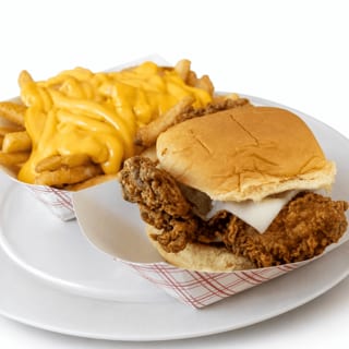 Chicken Sandwich + Cheese Fries