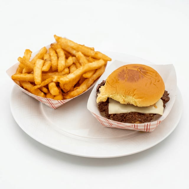 Smash Burger Single + Fries.