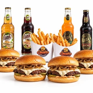 Family Smash Boa ( 4 Single Burger + 2 Fries + 4 Drinks)