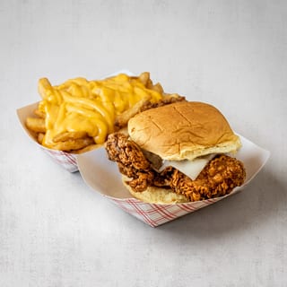 Chicken Sandwich + Cheese Fries
